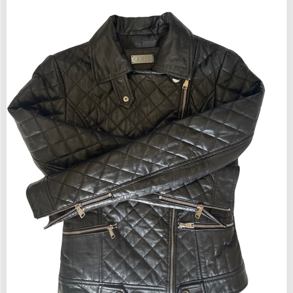 EUC Danier quilted leather jacket size  3xs but fits like Xs - Picture 2 of 4